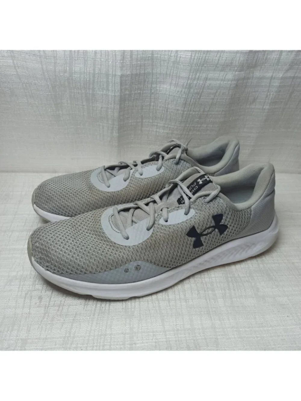 UNDER ARMOUR Charged Pursuit 2 Grey Mesh Running Shoes Mens Size 14 3024878-104
